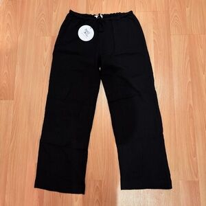 Princess Polly Black Linen Wide-Leg Zanzibar Pants